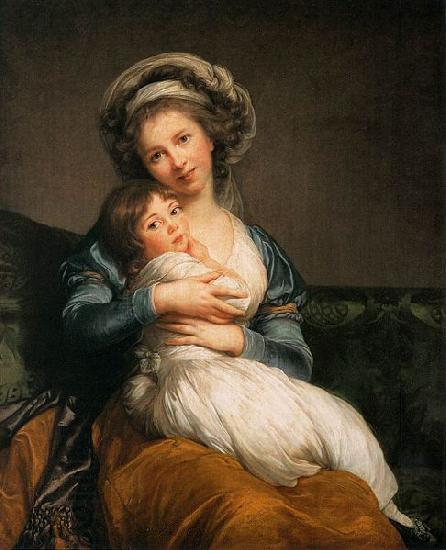 eisabeth Vige-Lebrun self-portrait with Her Daughter China oil painting art